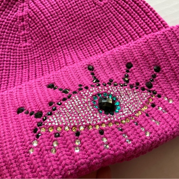KURT GEIGER LONDON Evil Eye Knit Beanie - Picture 4 of 8